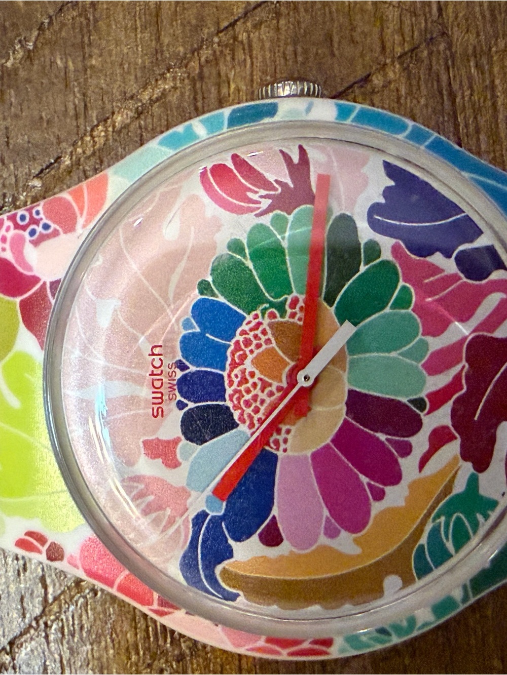 Swatch Colorful Floral & Fruit Silicone Watch Set - Pink, Red, Blue, Yellow - Picture 3 of 14